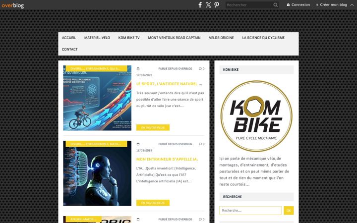 Screenshot of kom-bike.fr