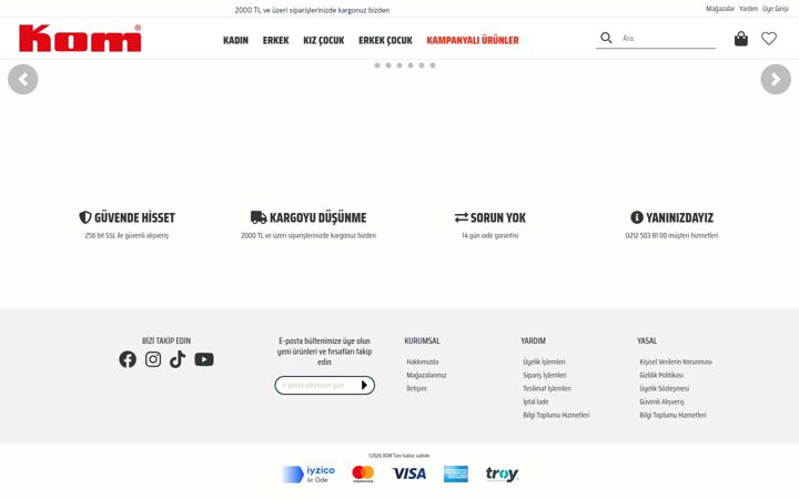 Screenshot of kom.com.tr