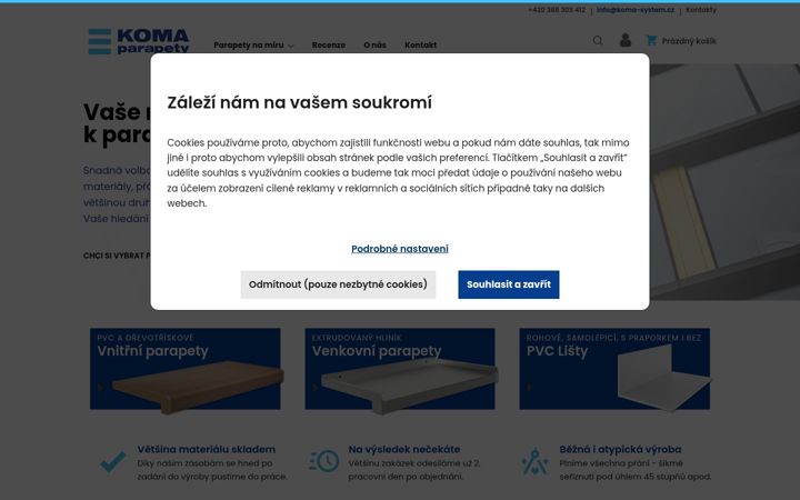 Screenshot of koma-parapety.cz
