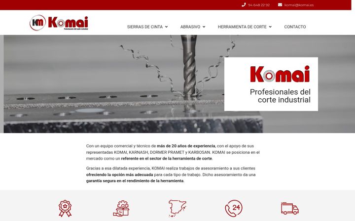 Screenshot of komai.es