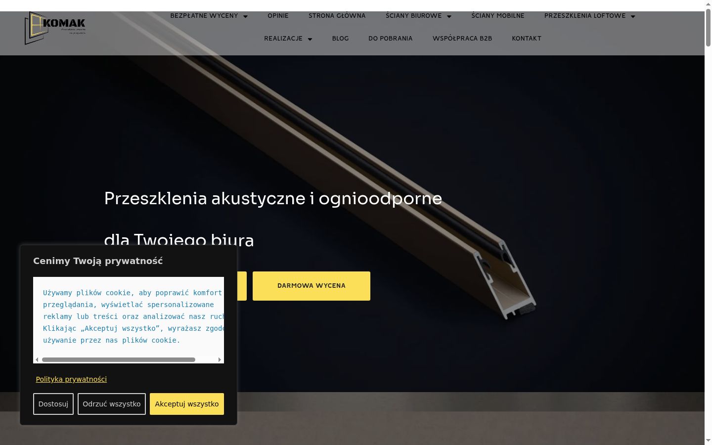 Snímek obrazovky baneru souhlasu zobrazeného před jakoukoli interakcí
