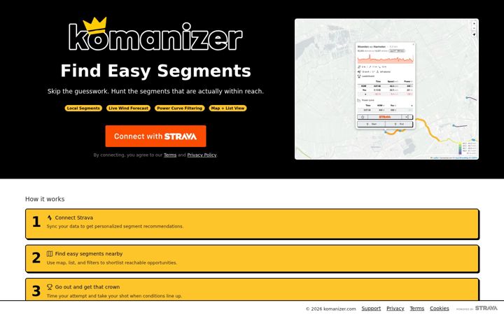 Screenshot of komanizer.com