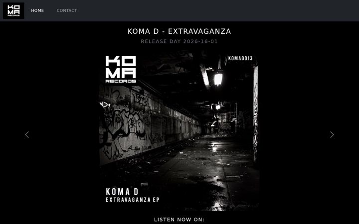 Screenshot of komarecords.com
