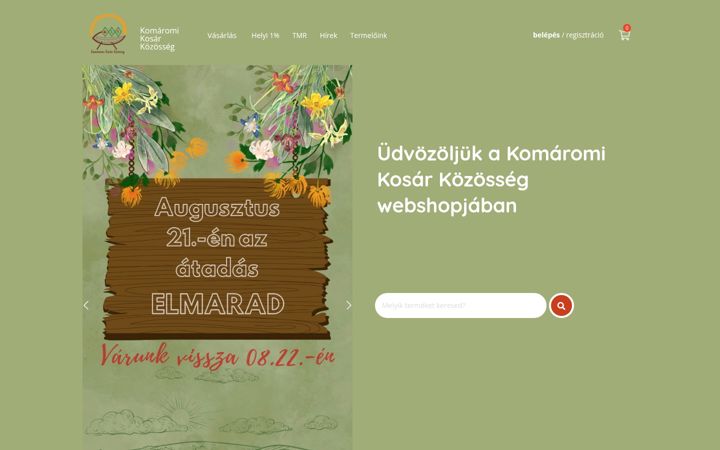 Screenshot of komaromikosar.hu