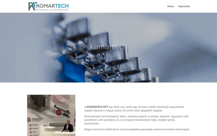 Screenshot of komartech.hu