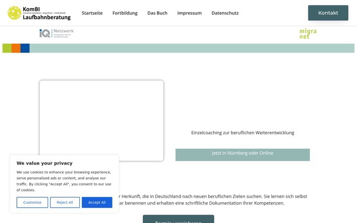 Screenshot of kombi-laufbahnberatung.de