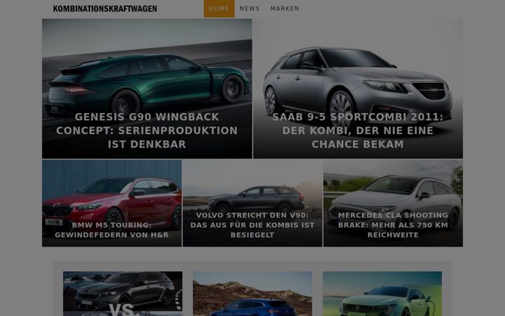 Skærmbillede af kombinationskraftwagen.com