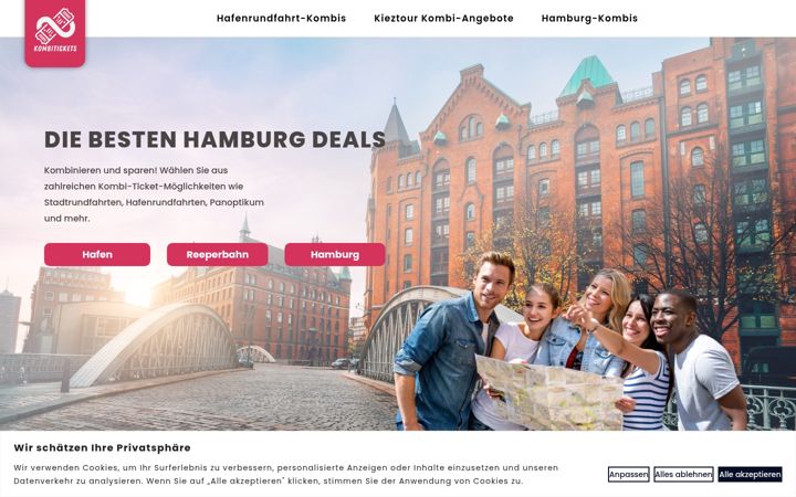 Screenshot of kombitickets.com