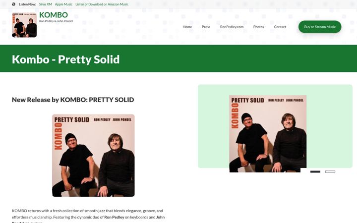 Screenshot of kombotunes.com