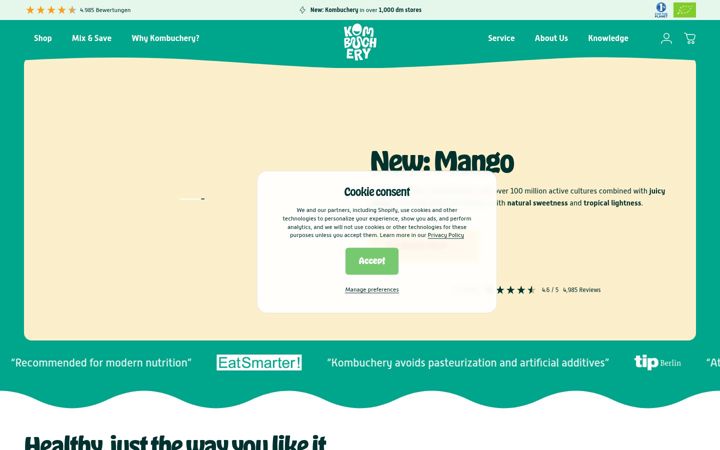 Screenshot of kombuchery.pt