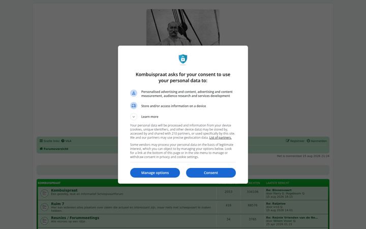 Screenshot of kombuispraat.com