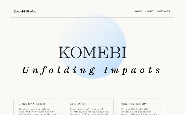 Screenshot of komebistudio.com