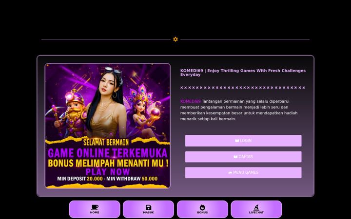 Screenshot of komedi69.com