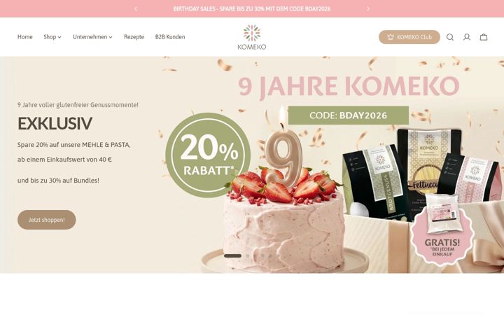 Screenshot of komeko.de