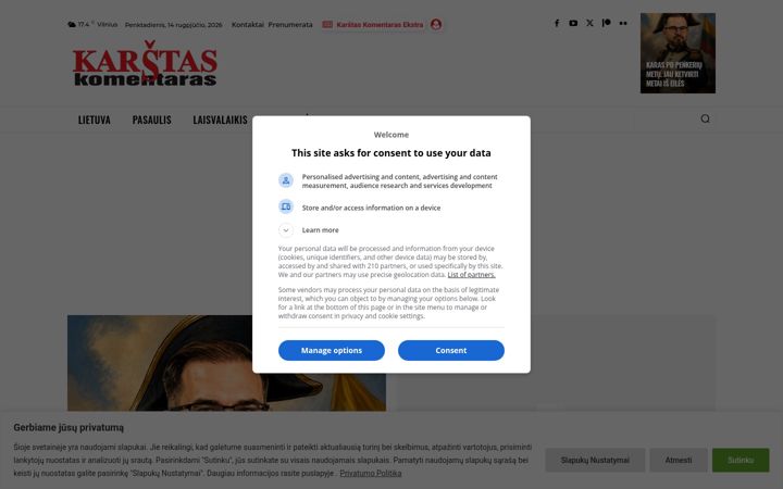 Screenshot of komentaras.lt
