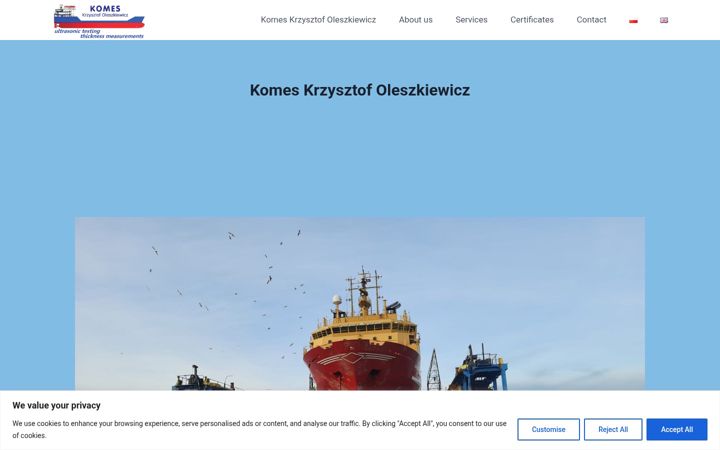 Screenshot of komesutm.com
