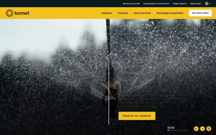 Screenshot of kometirrigation.com
