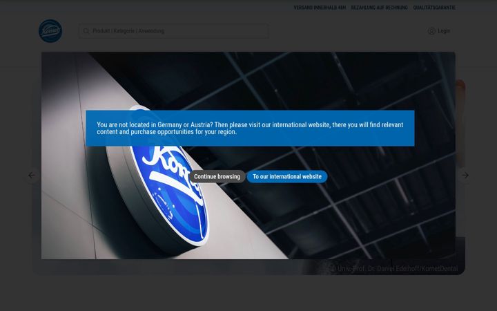 Screenshot of kometstore.de