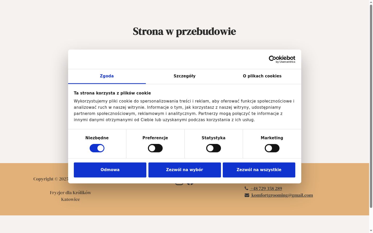 Ekrānuzņēmums ar piekrišanas baneri, kas tika rādīts pirms jebkādas mijiedarbības