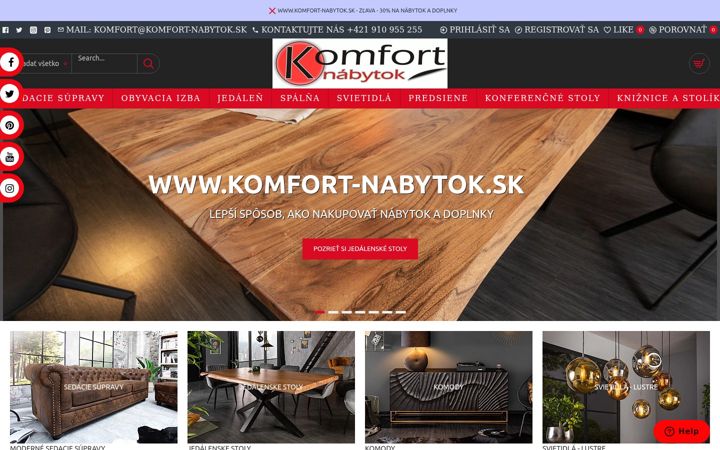 Screenshot di komfort-nabytok.sk