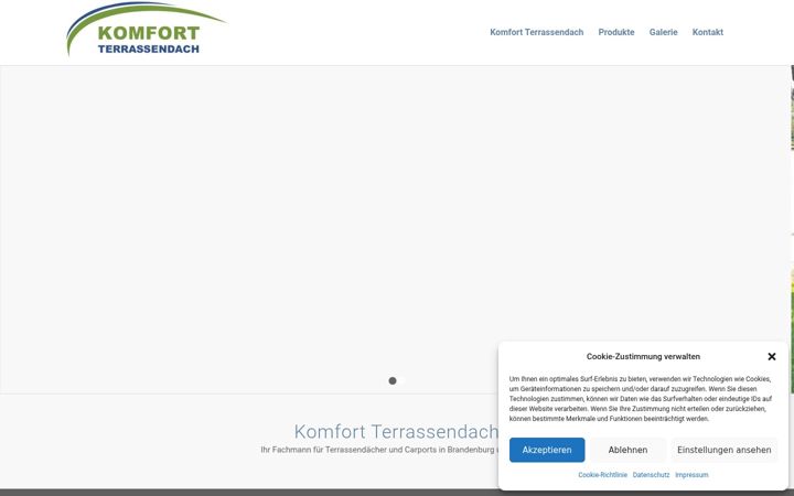 Screenshot of komfort-terrassendach.de
