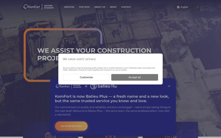 Screenshot of komfort.be