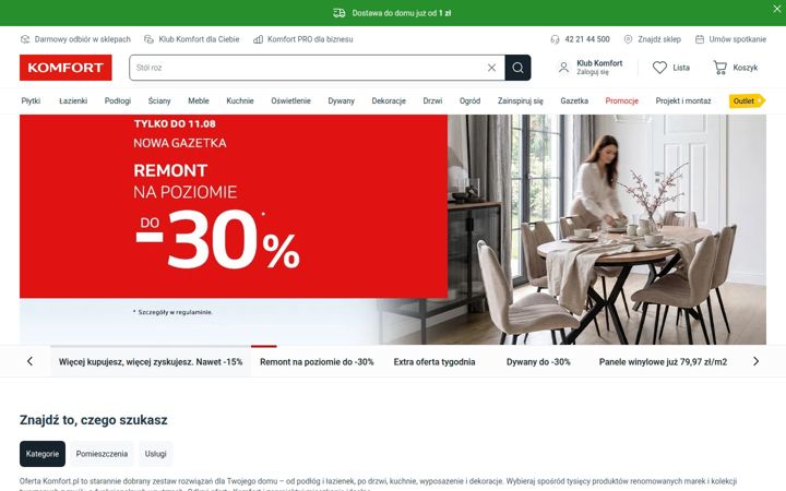 Screenshot of komfort.pl