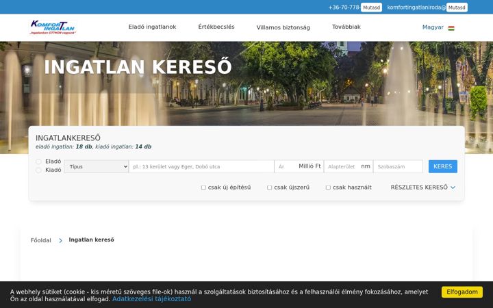 Screenshot of komfortingatlaniroda.hu