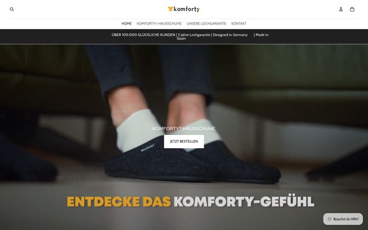 Screenshot of komforty.de
