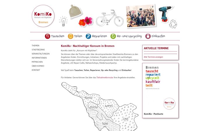 Screenshot of komiko-bremen.de