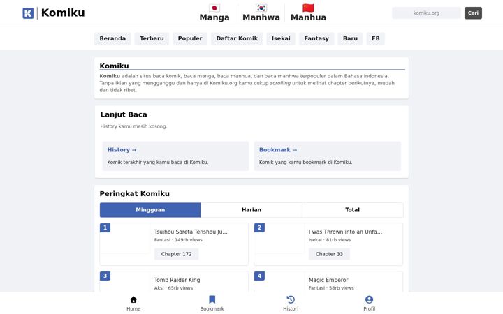 Screenshot von komiku.org