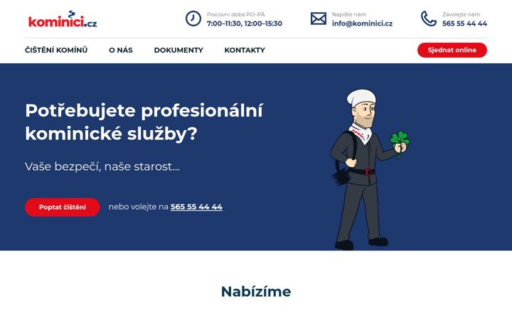 Screenshot of kominici.cz