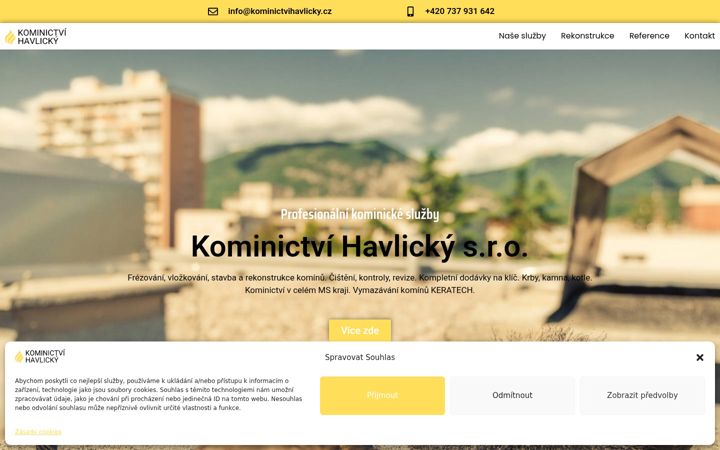 Screenshot of kominictvihavlicky.cz
