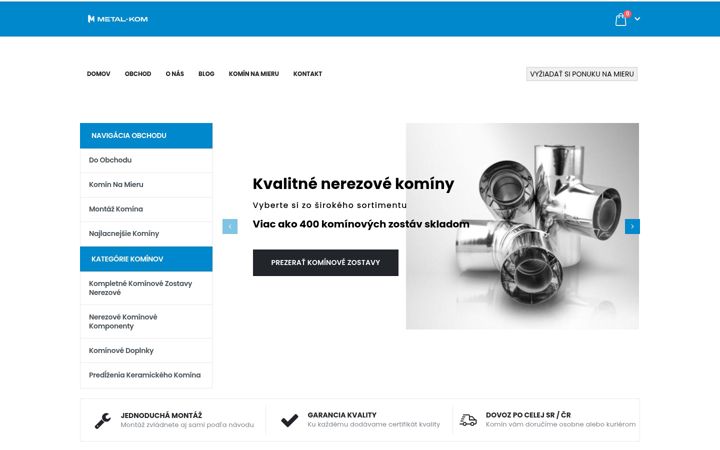 Screenshot of kominy-sk.sk