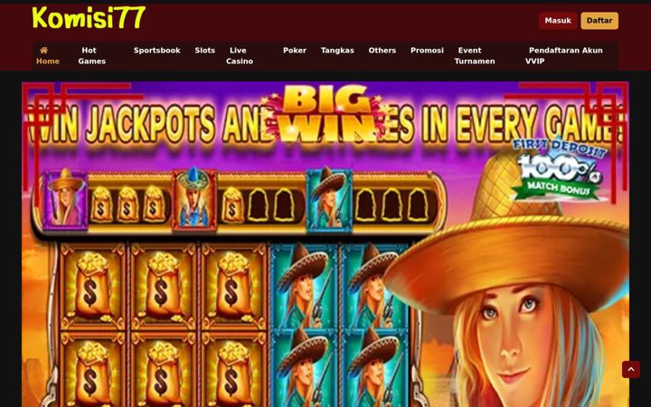 Screenshot of komisi77slot.com