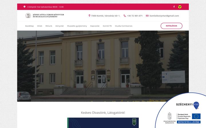 Screenshot of komloikonyvtar.hu