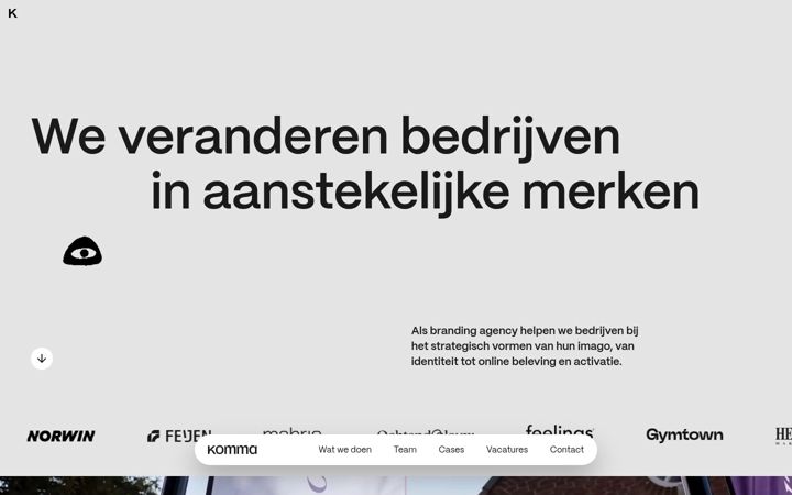 Screenshot of komma.nl