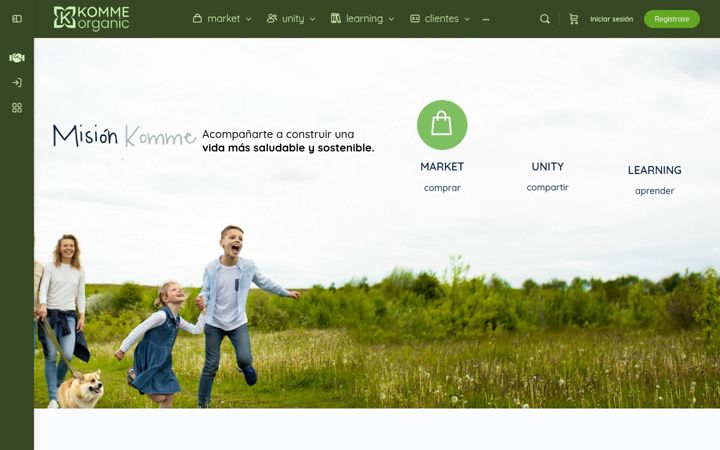 Screenshot von kommeorganic.com