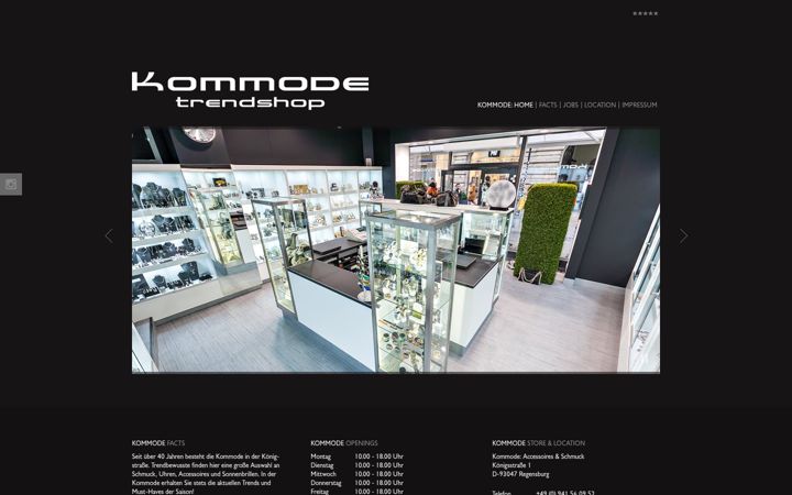 Screenshot of kommode-regensburg.de