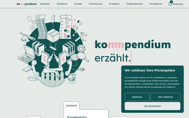 Screenshot of kommpendium.de