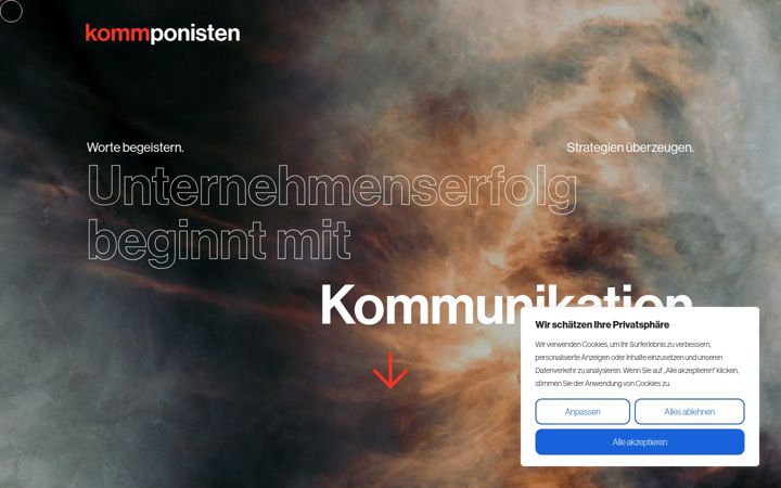 Screenshot von kommponisten.com