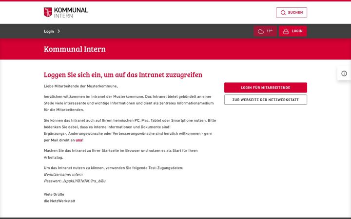 Screenshot of kommunal-intern.online