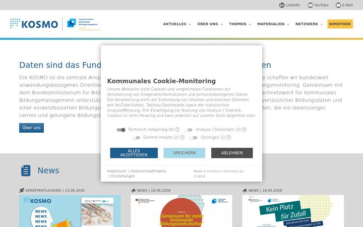 Screenshot of kommunales-bildungsmonitoring.de