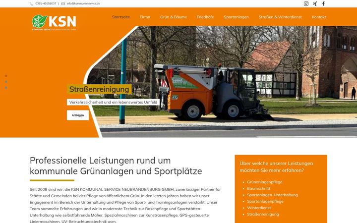 Screenshot of kommunalservice.de