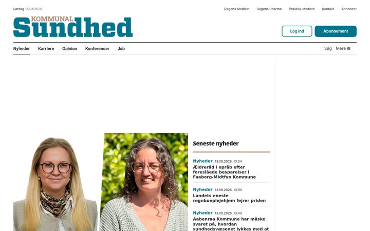 Screenshot of kommunalsundhed.dk