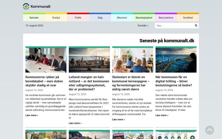 Screenshot of kommunalt.dk