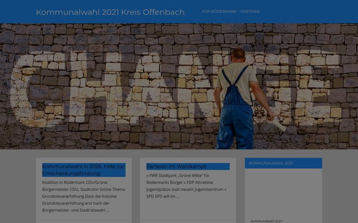 Screenshot of kommunalwahl-kreis-of.de