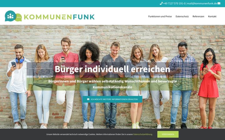 Screenshot of kommunenfunk.de
