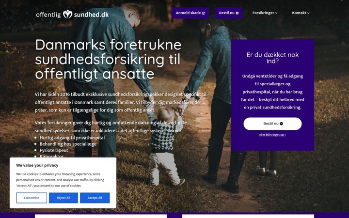 Screenshot of kommunesundhed.dk