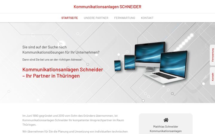 Screenshot of kommunikationsanlagen.de
